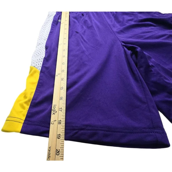 LSU Tigers Colosseum Athletic Shorts Mens M Purple NCAA Basketball Gym Training - Picture 8 of 11